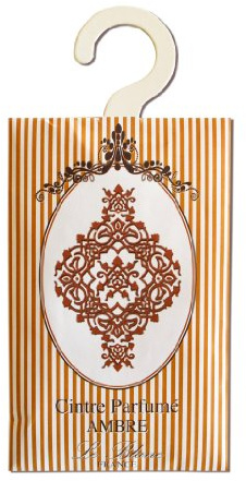 Le Blanc Duftsachet-Aufhänger für den Kleiderschrank, 11 x 17.5 cm, Duft Amber, 3er Pack (3 x 8 g)