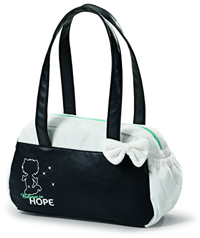 Nici 38120 – handväska hopp, 32 x 20 x 10 cm, svart/vit