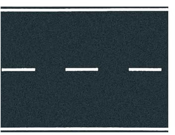 NOCH® Landstraße, Flexible Modellstraße, 100 x 6,6 cm ideal für Spurweite H0, Modellbau und DIY Batselprojekte