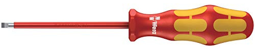 Wera 160 i Kraftform Plus Lasertip VDE Insulated Screwdriver, Slotted 0.8 x 4 x 100 mm, 05006115001