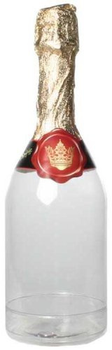 Udo Schmidt Vino Spumante Bottiglia da Riempire 29x9 cm Plastica Bottiglia Oro Nero Rosso