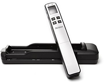 AVISION MiWand2 PRO tragbares Scanner (300x 300 DPI, 4,6 cm (1,8 Zoll) LCD-Display, WiFi, Micro-SD Kartenslot bis 32GB, mini-USB) weiß