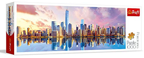 Trefl 29033 1000 Teile, Panorama, Premium Quality, für Erwachsene und Kinder ab 12 Jahren Puzzle Manhattan, Farbig | Panorama, rot, DIY, kreative Unterhaltung, klassisches Puzzle, ab 14 Jahren