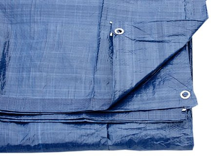 BLUE TARPAULIN COVER GROUND SHEETS 4.5M X 9M 80 GSM (bale of 3 sheets)