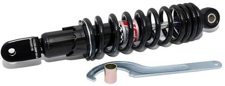 Stossdämpfer YSS Mono Pro-X 280 mm ABE - Aerox - Nitro - Mach G - Ovetto - Neos - Jog - CPI - Keeway - Generic - Explorer | Hinten, progressive Dämpfung, Feder schwarz, E-Zulassung, eintragungsfrei kompatibel mit Yamaha Aerox 50 Cat ab Bj. 2003