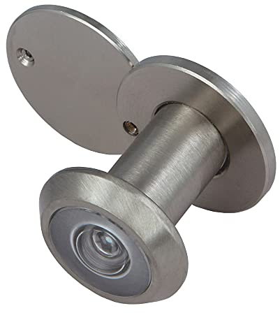 Amig - Spioncino per Porta | Lente Superangolare | Sicurezza per Famiglie e Anziani | Facile Installazione | Adatto per Uso Interno ed Esterno, Chrome Matt, Metallo