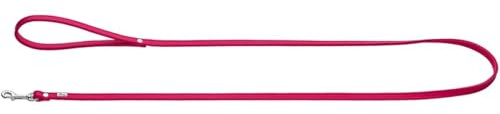 HUNTER Nappaleder PETIT Führleine für kleine Hunde, Leder, Nappaleder, weich, Handschlaufe, Breite 0,8 cm, Länge 140 cm, pink