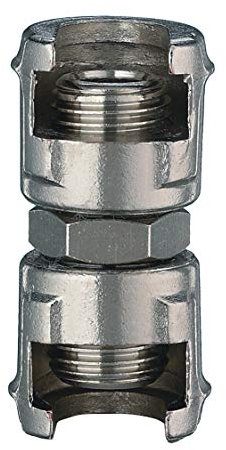 Ani AH011101AN Raccordo di Giunzione con Due Dadi fresati, Ottone