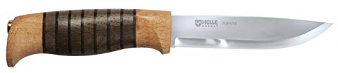 Helle Jagd-/Outdoormesser, Sigmund, Sandvik 12C27, rostfrei,, Lederscheide