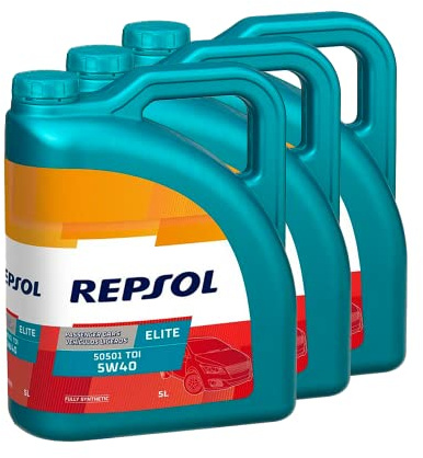 Repsol Aceite Motor Elite TDI 50501 5W-40 5 litros (15 litros)