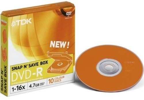 TDK Dvd+r 4.7GB SNAP N SAVE - Confezione da 10