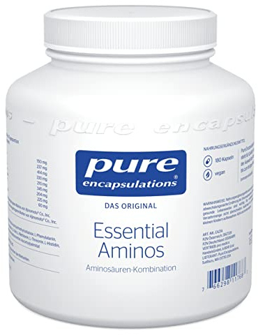 Pure Encapsulations - Essential Aminos - Ausgewogene Kombination Essenzieller Aminosäuren - Für Sport und eiweißarme Ernährung - 180 vegane Kapseln