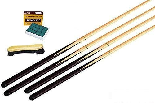 SUPREME - Lot 4 queues billard 1/2 + craies+ brosse