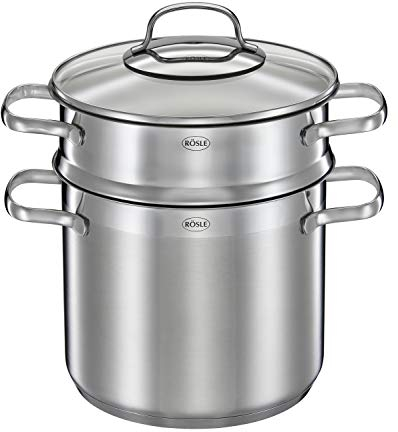 Rösle 13153 Pentola per pasta Elegance, in acciaio inox, 22 x 29 x 30 cm.