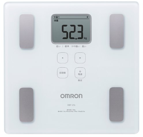 New! Omron Weight Scale Body Composition Meter Body Scan White HBF-214-W Japan