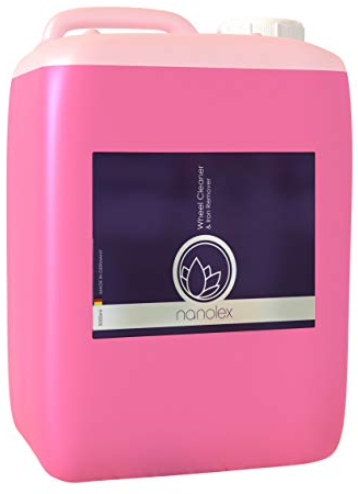 Nanolex Wheel Cleaner & Iron Remover, Felgenreiniger & Flugrostentferner, Felgenpflege für Stahlfelgen & Alufelgen, 5.000 ml