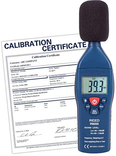 REED Instruments R8050 Sound Level Meter, Type 2, 30 to 130 dB,