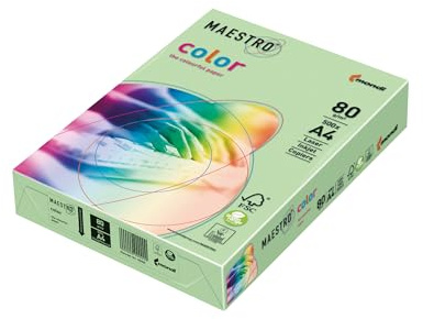 Kopierpapier pastellfarben, DIN A4, 80, holzfrei, ECF, mittelgrün