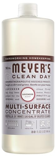 Mrs. Meyer's Multi-Surface Cleaner Concentrate, Use to Clean Floors, Tile, Counters, Lavender, 32 fl. oz