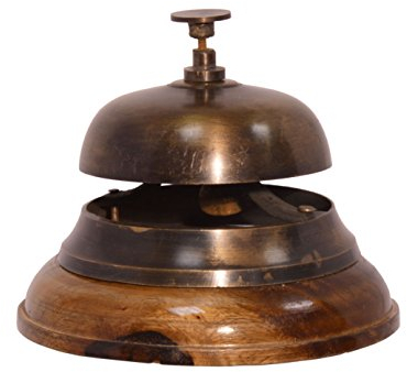 Decoratie Tischglocke Klingel Hotelklingel Glocke Vintage Messing 11,9cm