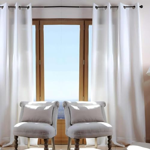 Stof - Duo Rideau Occultant Uni Coton Ecru 240 x 135 cm