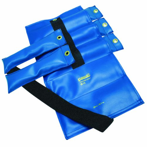 CanDo 10-0304 The Cuff Pouch Variable Wrist and Ankle Weight, 20lb, 5 x 4lb Inserts, Blue