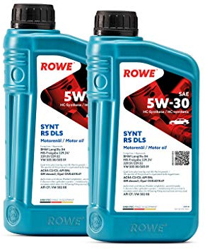 ROWE - 2x 1 Liter HIGHTEC SYNT RS DLS SAE 5W-30 Motorenöl - PKW Motoröl für Modelle mit Abgasnachbehandlung und Turboaufladung