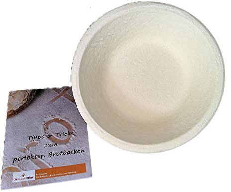 Proving Basket Wood Pulp Round Smooth for 1.00 kg Dough Proofing Basket & Info 'Perfect Bread Baking'