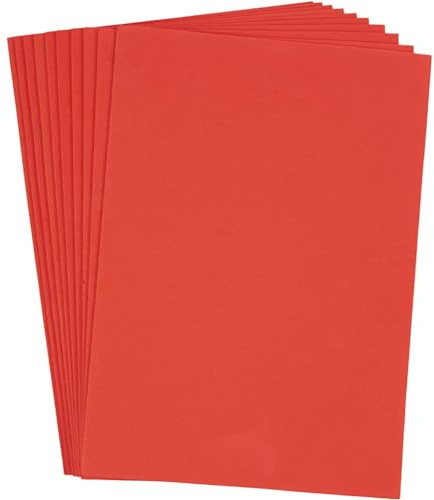 Creativ Moosgummibögen 79044, A4, 21 x 30 cm, Stärke: 2 mm, rot, 10 Bögen
