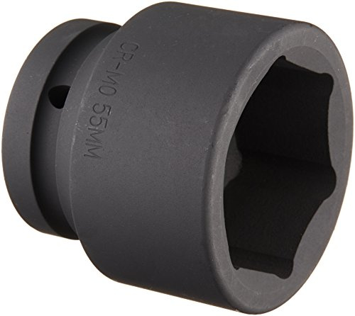 Sunex 555M 1-Inch Standard Drive 6 Point Metric Impact Socket, 55-Mm