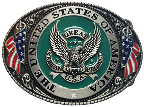 Schnalle123 Gürtelschnalle U.S.A. Amerika USA 3D Optik für Wechselgürtel A-Ware Gürtel Schnalle Buckle Modell 143