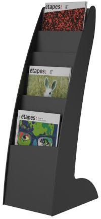 Paperflow 289.01 Prospektständer Courbo SLIM - 6 Fächer, schwarz