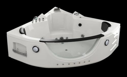 Bagno Italia Vasca da bagno Idromassaggio bianca 152x152 cm multifunzione full optional riscaldatore incluso I