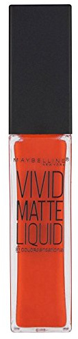 Maybelline New York Vivid Matte Liquid Lippenstift 25 orange shot, 1er Pack (1 x 8 ml)