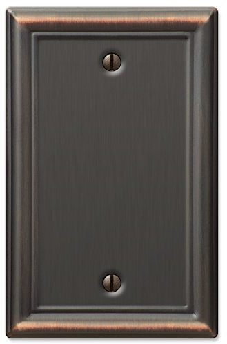 Amerelle 149BDB Chelsea Wallplate, 1 Blank, Steel, Aged Bronze, 1-Pack