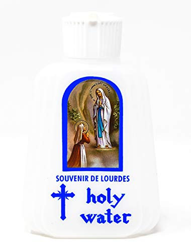 Catholic Gift Shop Lourdes Bottle Containing Lourdes Water - Sprinkle Top with Prayer Card