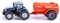 Siku 1945, Traktor mit Ein-Achs-Güllefass, 1:50, Metall/Kunststoff, Blau/Orange, Kombinierbar mit SIKU Modellen im gleichen Maßstab