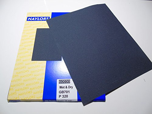 10 x Grit 320 Wet and dry Sandpaper Sheets waterproof Abrasive Medium Fine Quality Silicon Carbide