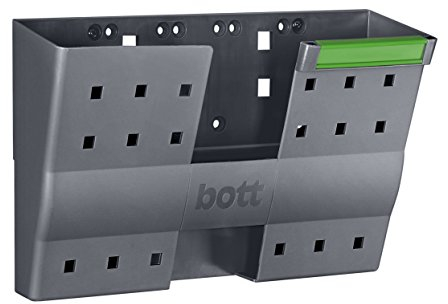 bott perfo 14014029.19 Dokumentenhalter DIN A4 inklusiv Befestigungsmaterial für Lochplatten, 5 Stück