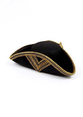 ESPA / FunnyFashion NEU Hut Dreispitz Pirat, schwarz-Gold