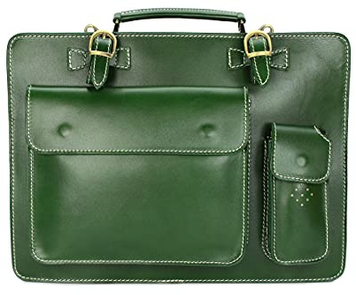 Belli Design Bag Verona italienische Leder Businesstasche Arbeitstasche Messenger Aktentasche Lehrertasche Laptoptasche unisex - 39x29x11 cm (B x H x T)