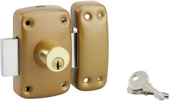 Serruprix 00919404 Verrou de porte 9404 à double cylindre ø 23 x 45 mm 3 clés