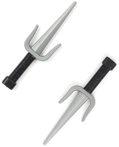 Vegaoo Ninja Messer Kostümzubehör Kunststoff silber - Schwarz