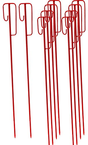 10x Absperrleinenhalter für Warnband Ø 14 x 1200 mm geriffelt