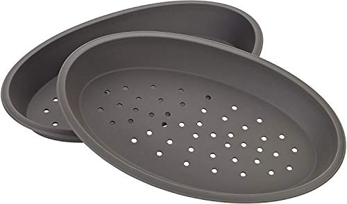 Lurch 85056 Flexiform Pizza (2er Set)/ Backform für Pizza aus 100% BPA-freiem Platin Silikon, braun