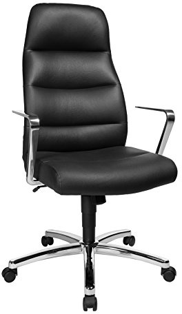 Topstar NC79RA80 Chefsessel Chairman, 63 x 64 x 124, leder schwarz | Made in Germany | Ergonomisch | Drehstuhl, Schreibtischstuhl | höhenverstellbar | Geprüfte Sicherheit nach GS-Intertek