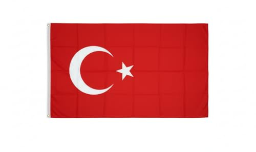 Flaggenfritze® Türkiye Türkei Flagge 60 x 90 cm - robuste türkische Flagge für Fans + Gratis Aufkleber