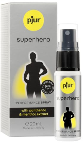 pjur superhero Performance Spray - Verzögerungsspray für Männer - reduziert die Empfindlichkeit - ganz ohne zu betäuben (20ml)