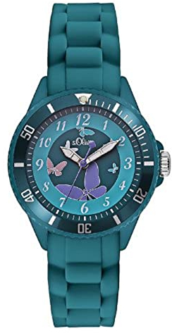 S.Oliver Mädchen Analog Quarz Armbanduhr SO-2597-PQ