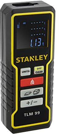 Stanley TLM 99 Entfernungsmesser (30 m / Laser-Entfernungsmesser / Distanzmesser / Flächenmessung / Volumenmessung) STHT1-77138